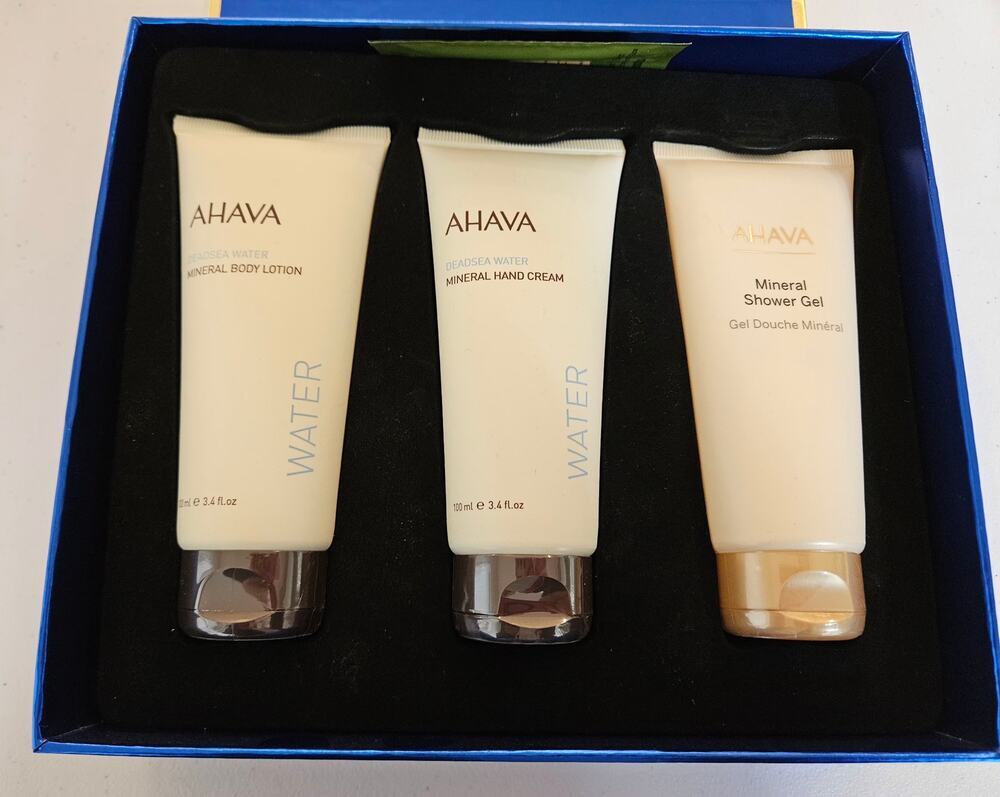 AHAVA Dead Sea Water Spa Gift Set NEW Body Lotion Hand Cream Shower Gel